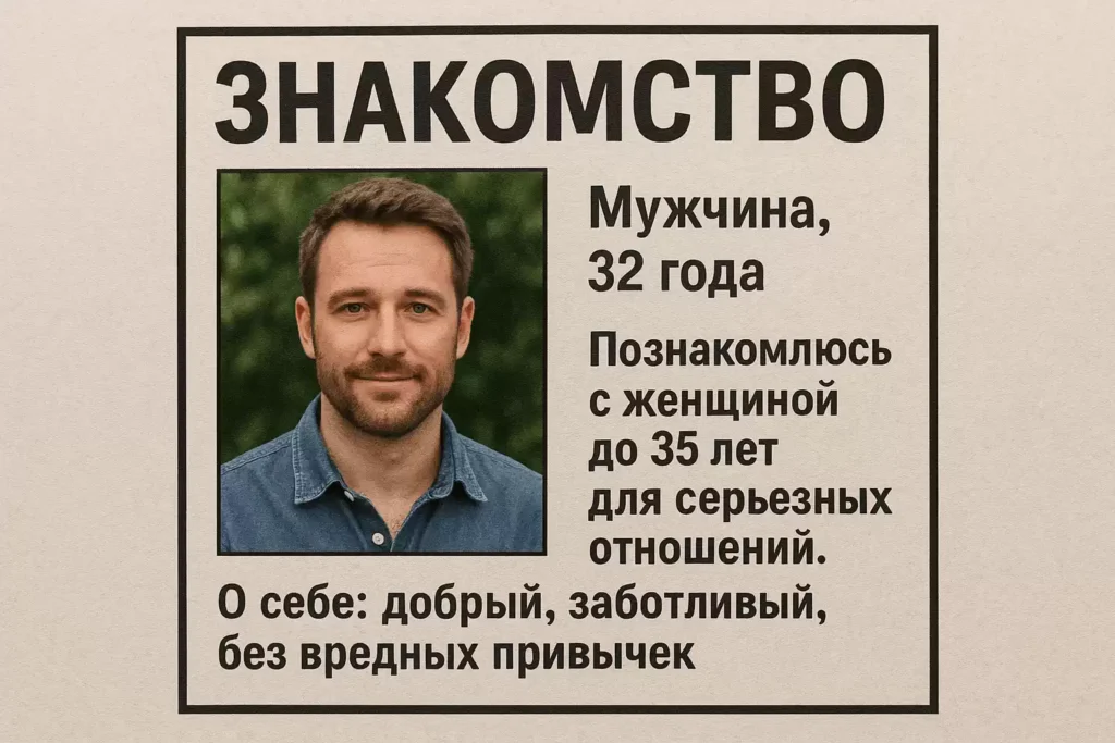 Подать объявление о знакомстве